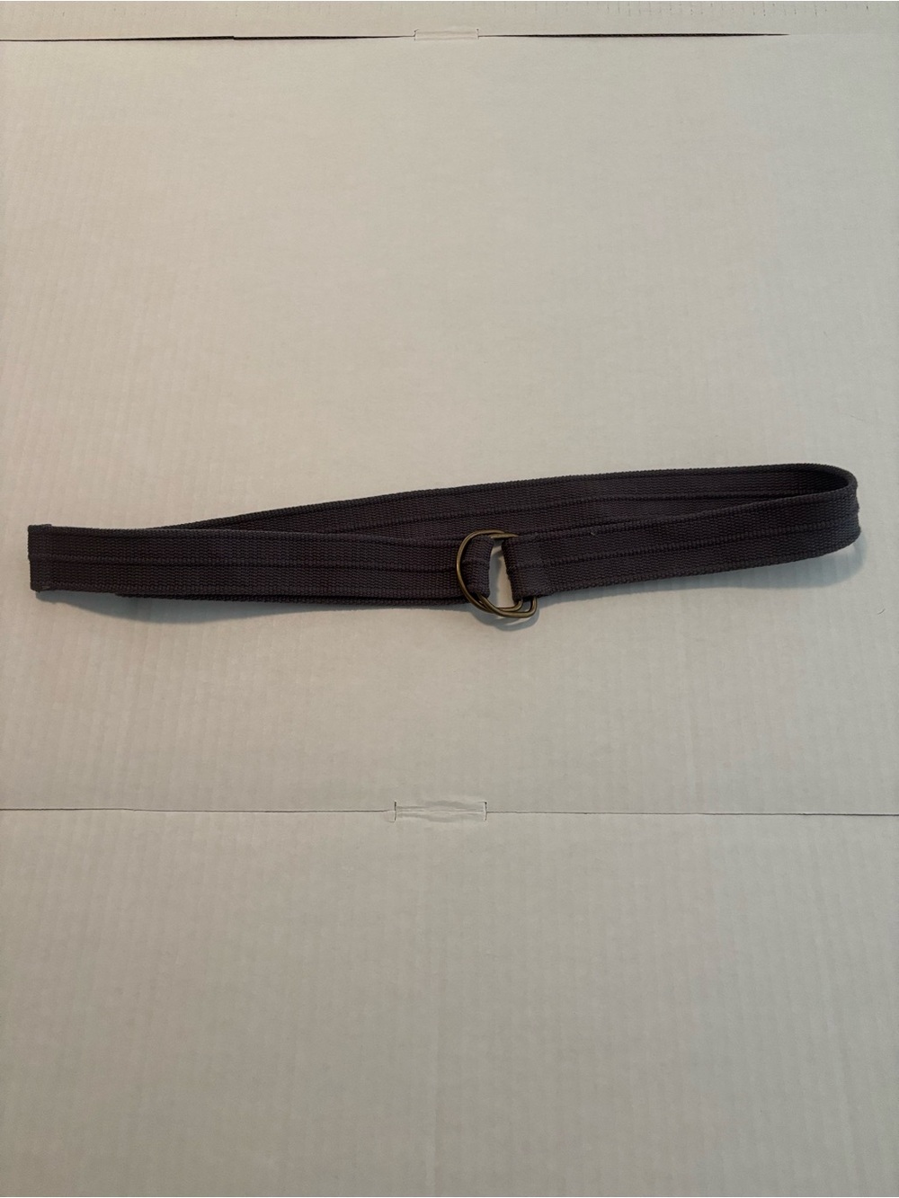 Men's Dark Grey Webbing D-Ring Belt